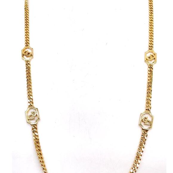 Christian Dior long metal Gourmette chain necklace - Picture 7 of 15